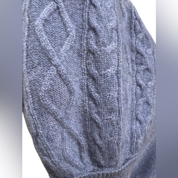 Free People Shirt Womens Annabel 100% Cashmere V Neck Indigo Blue Size Small - Picture 6 of 10